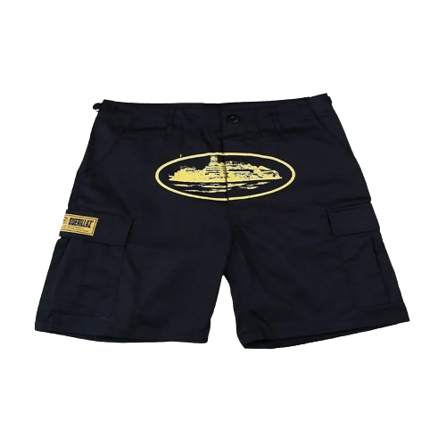 Corteiz-Guerillaz-Shorts-Black-Yellow.jpg Short Corteiz Guerillaz Noir Jaune – Image 1