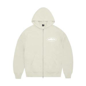 Pull Zippé Corteiz Island Blanc Cassé
