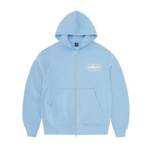 Pull Zippé Corteiz Island Bleu